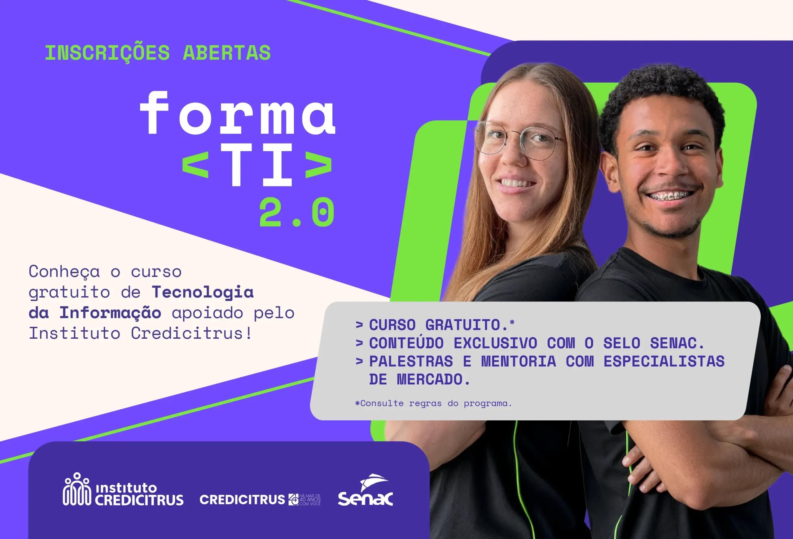 Forma TI 2.0: inscrições abertas para o curso gratuito de tecnologia do Instituto Credicitrus